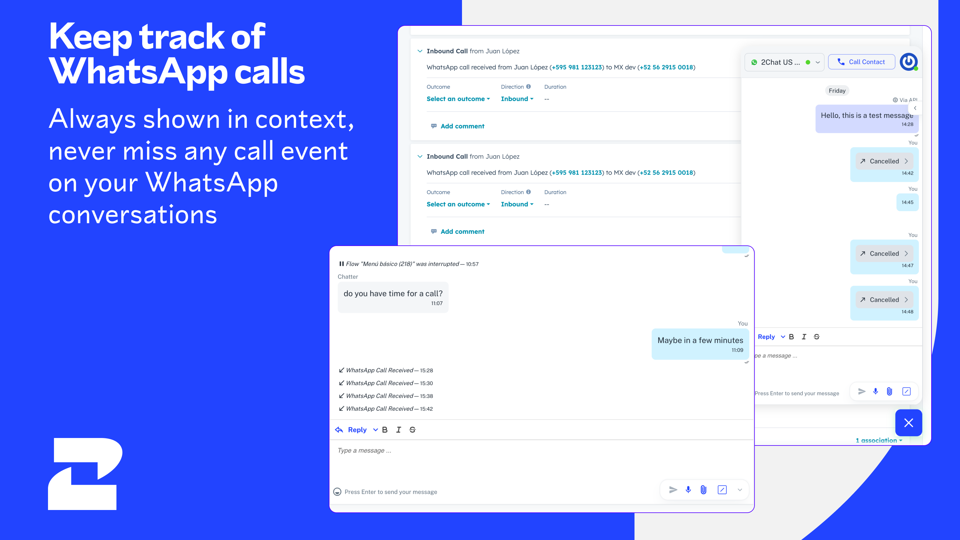 Every WhatsApp Call, Automatically Logged in HubSpot.